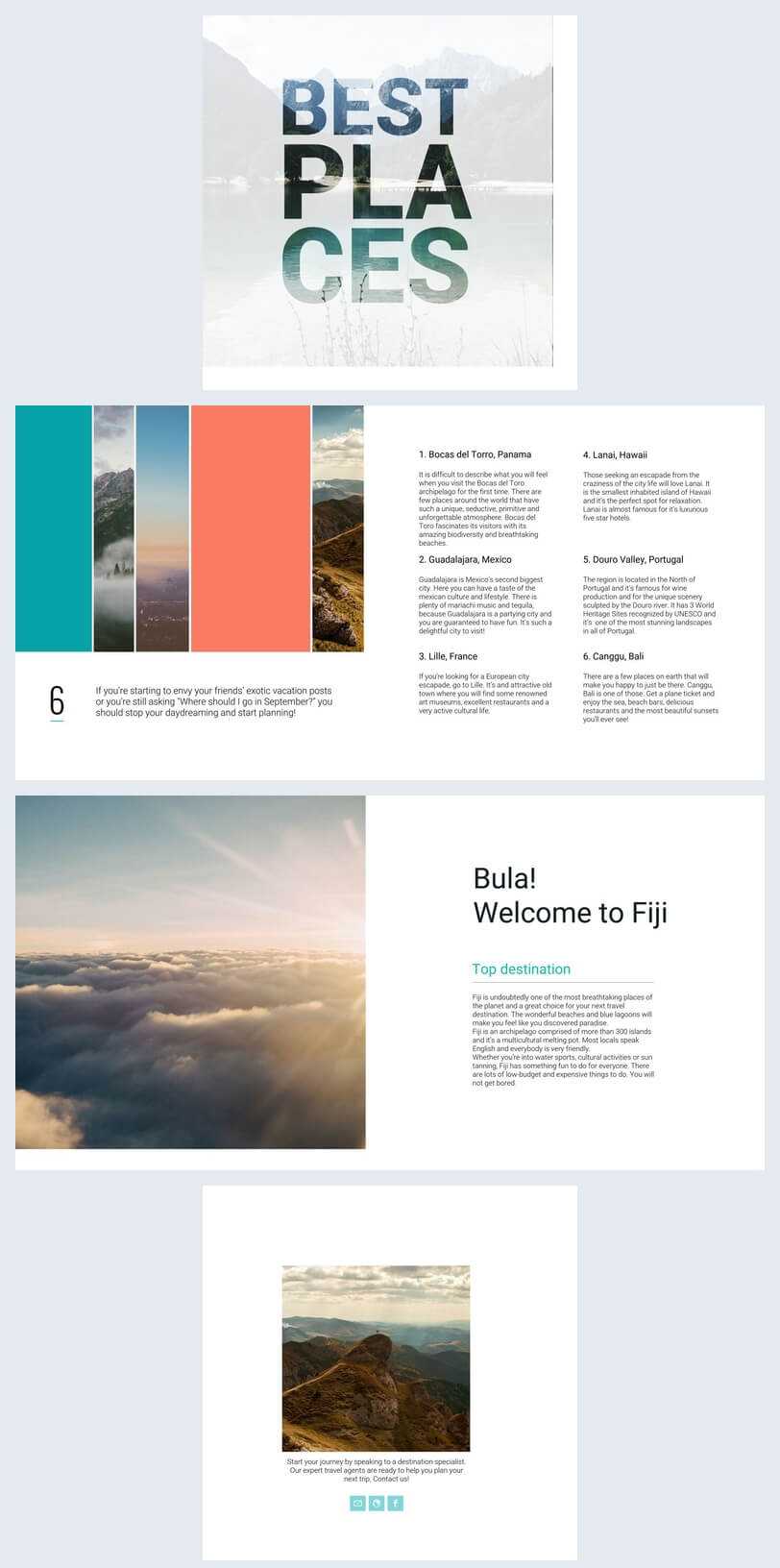 Beautiful Travel Guide Brochure Template – Flipsnack With Travel Guide Brochure Template