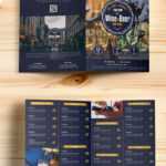 Beer And Wine Menu Bi Fold Brochure Template Psd Intended For Wine Brochure Template