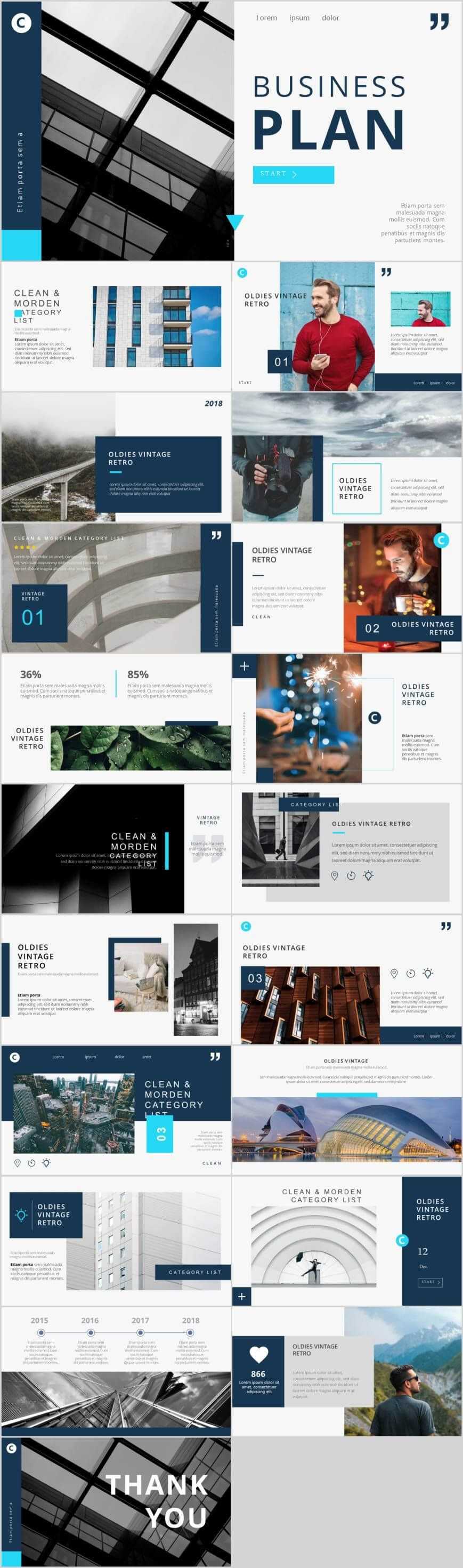 Best Blue Business Plan Charts Powerpoint Template – Pcslide Throughout Powerpoint Photo Slideshow Template