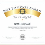 Best Employee Award, Employee Award Template, Editable Logo, Printable  Award, Elegant Employee Award, Employee Of Month, Employee Awards In Best Employee Award Certificate Templates