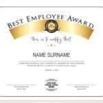 Best Employee Award, Employee Award Template, Editable Logo, Printable  Award, Elegant Employee Award, Employee Of Month, Employee Awards In Best Employee Award Certificate Templates