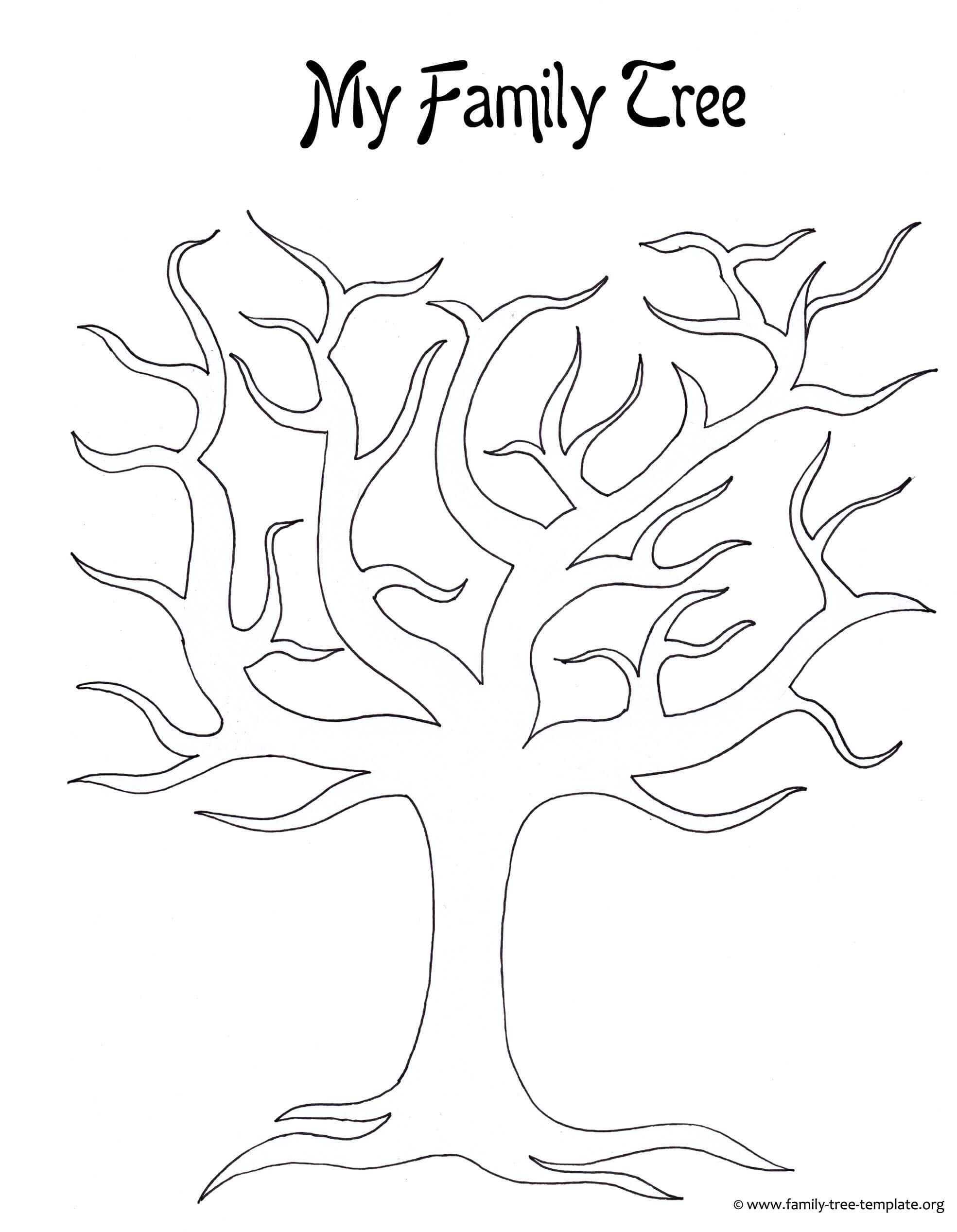 Best Photos Of Large Tree Template - Large Blank Family Tree inside Blank Tree Diagram Template