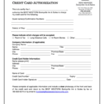 Best Western Card Authorization Form – Fill Online Within Hotel Credit Card Authorization Form Template