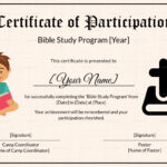 Bible Prophecy Program Certificate For Kids Template Inside Christian Certificate Template