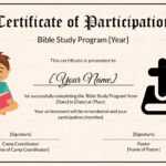 Bible Prophecy Program Certificate For Kids Template Inside Christian Certificate Template