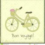 Bike Postcard Stock Vector. Illustration Of Design, Cycling For Bon Voyage Card Template