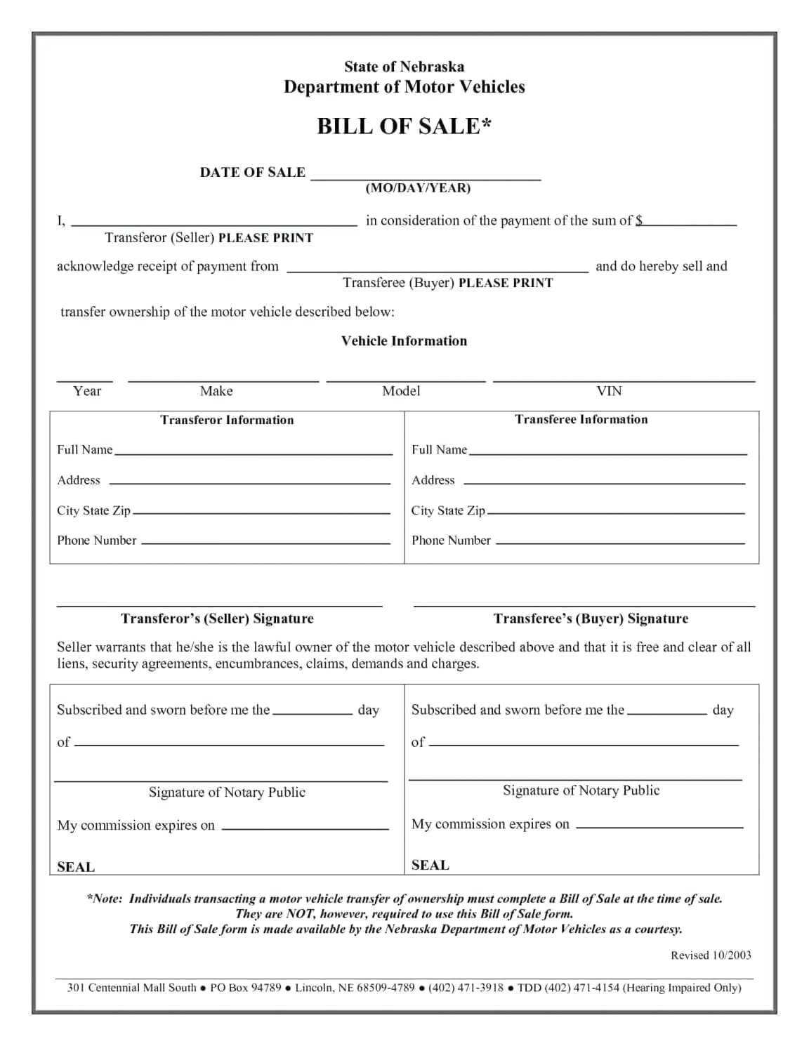 Bill Of Sale Template Ontario – Wovensheet.co Regarding Certificate Of Origin For A Vehicle Template