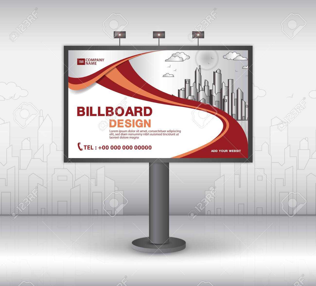 Billboard Banner Template Vector Design, Advertisement, Realistic.. Regarding Outdoor Banner Template