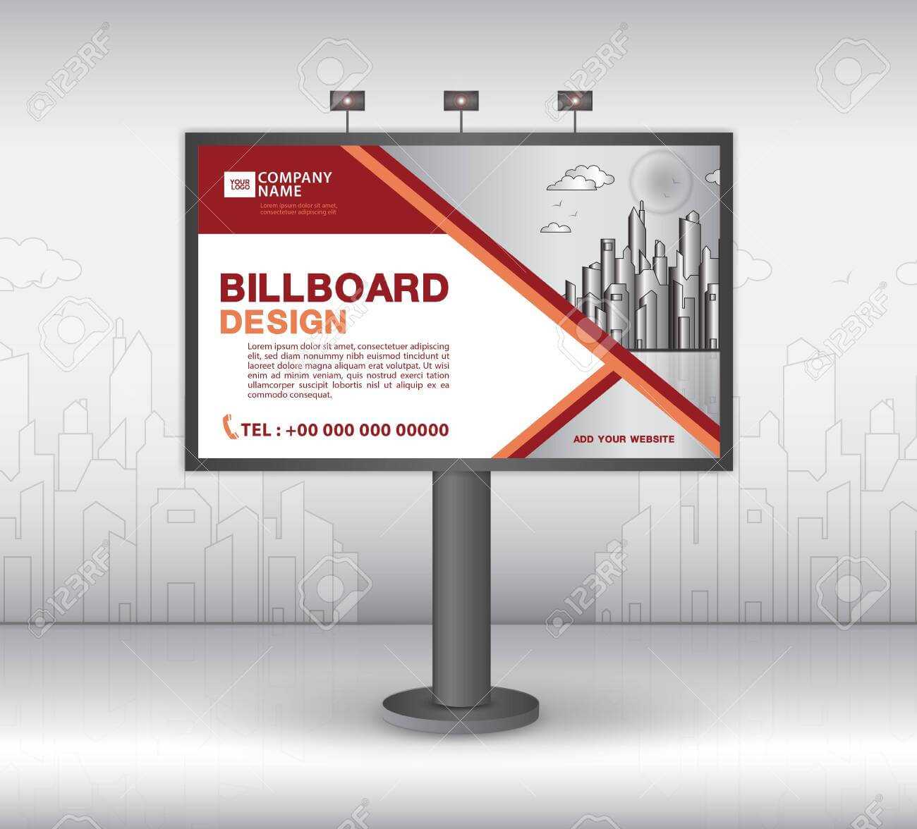 Billboard Banner Template Vector Design, Advertisement, Realistic.. Throughout Outdoor Banner Template