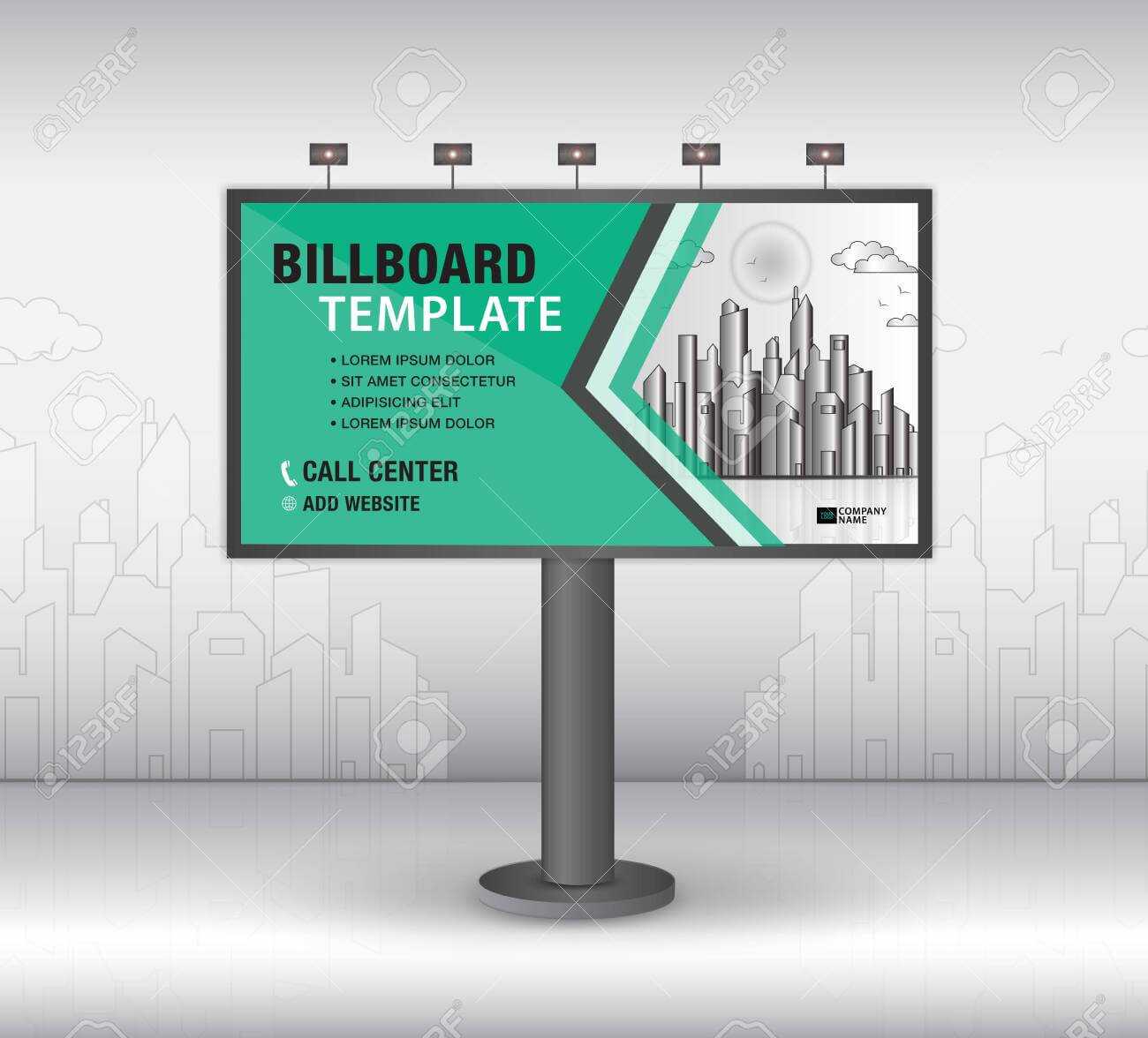 Billboard Design Vector, Banner Template, Advertisement, Realistic.. Throughout Outdoor Banner Template