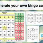 Bingo Card Generator Excel Tutorial Inside Bingo Card Template Word