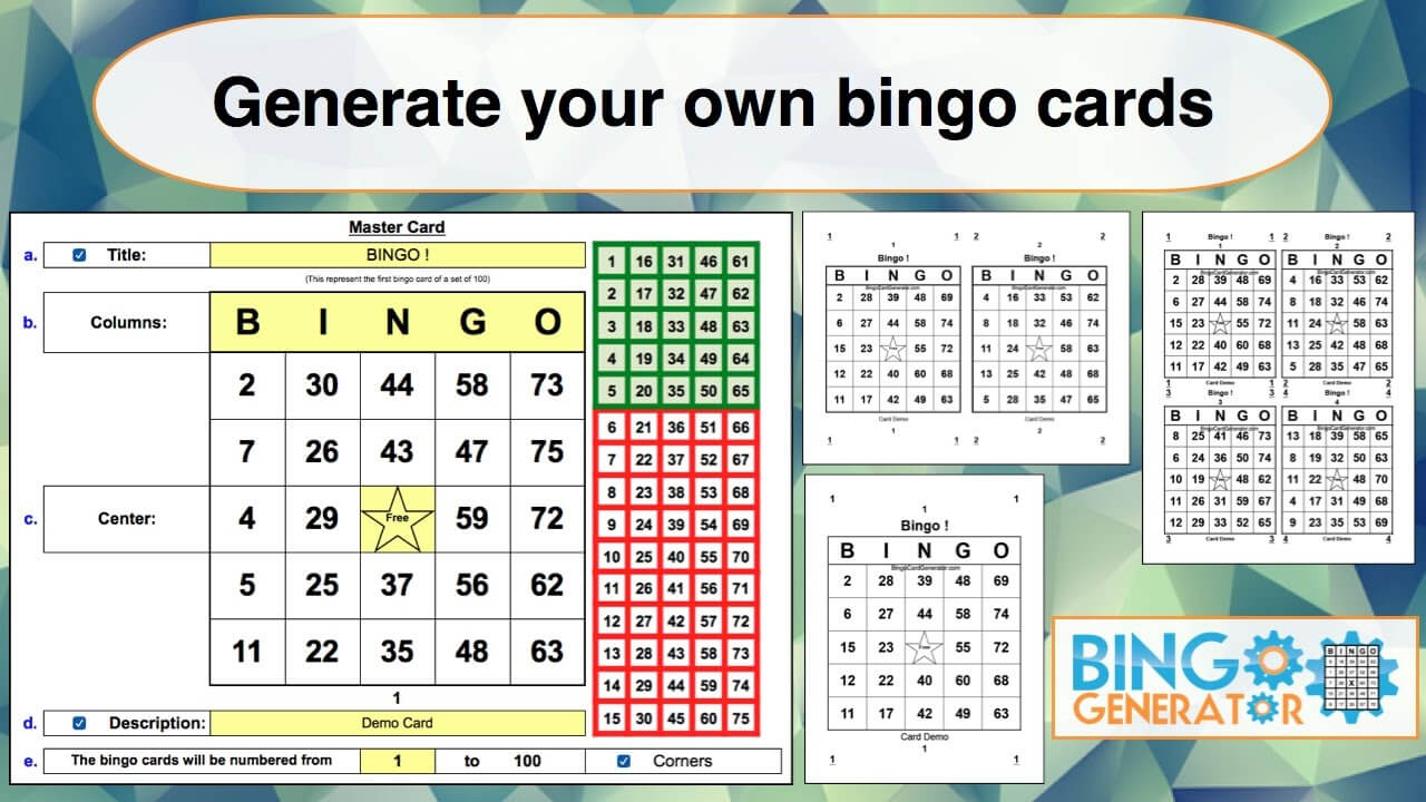 Bingo Card Generator Excel Tutorial Inside Bingo Card Template Word