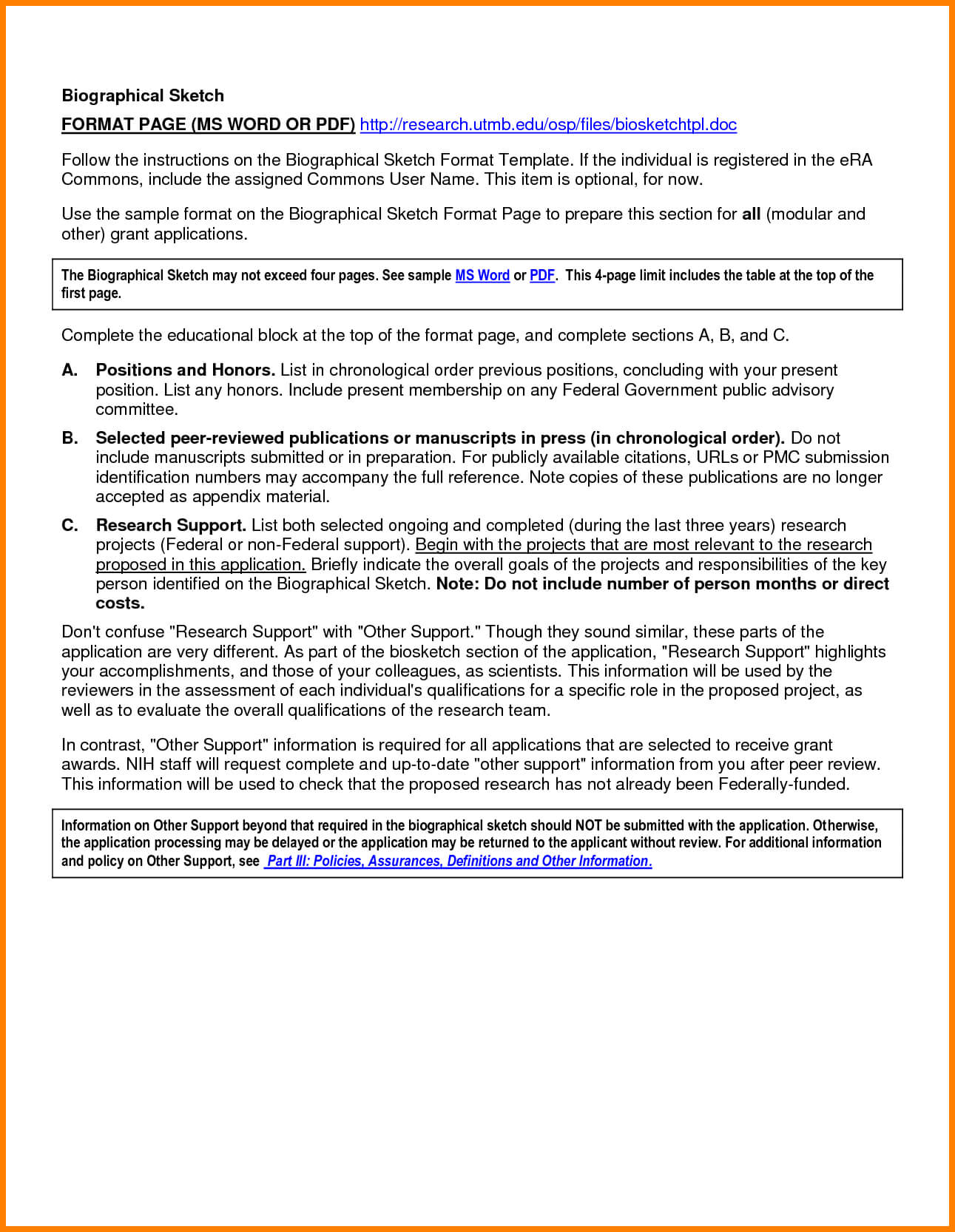 Biosketch Template Word 0 – Elsik Blue Cetane With Regard To Nih Biosketch Template Word