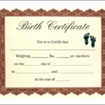 Birth Certificate Creator Awe Inspiring Birth Certificate Pertaining To Fake Birth Certificate Template