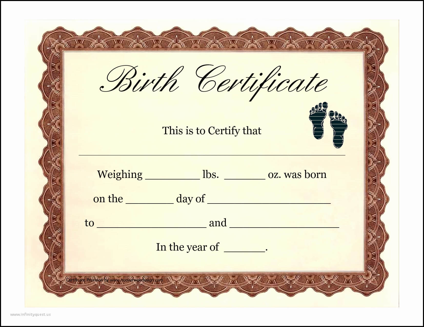 Birth Certificate Creator Awe Inspiring Birth Certificate Pertaining To Fake Birth Certificate Template
