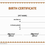 Birth Certificate Downtown Awful Toy Adoption Certificate Within Toy Adoption Certificate Template
