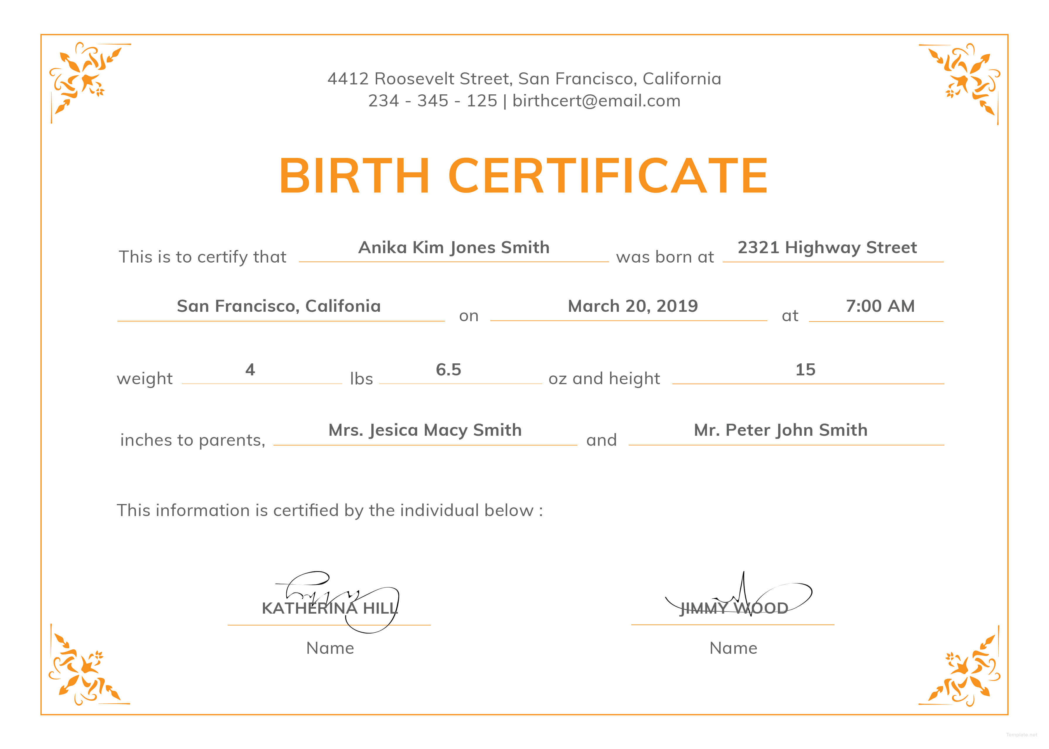 Birth Certificate Template Or Full Uk With Texas Plus In Editable Birth Certificate Template