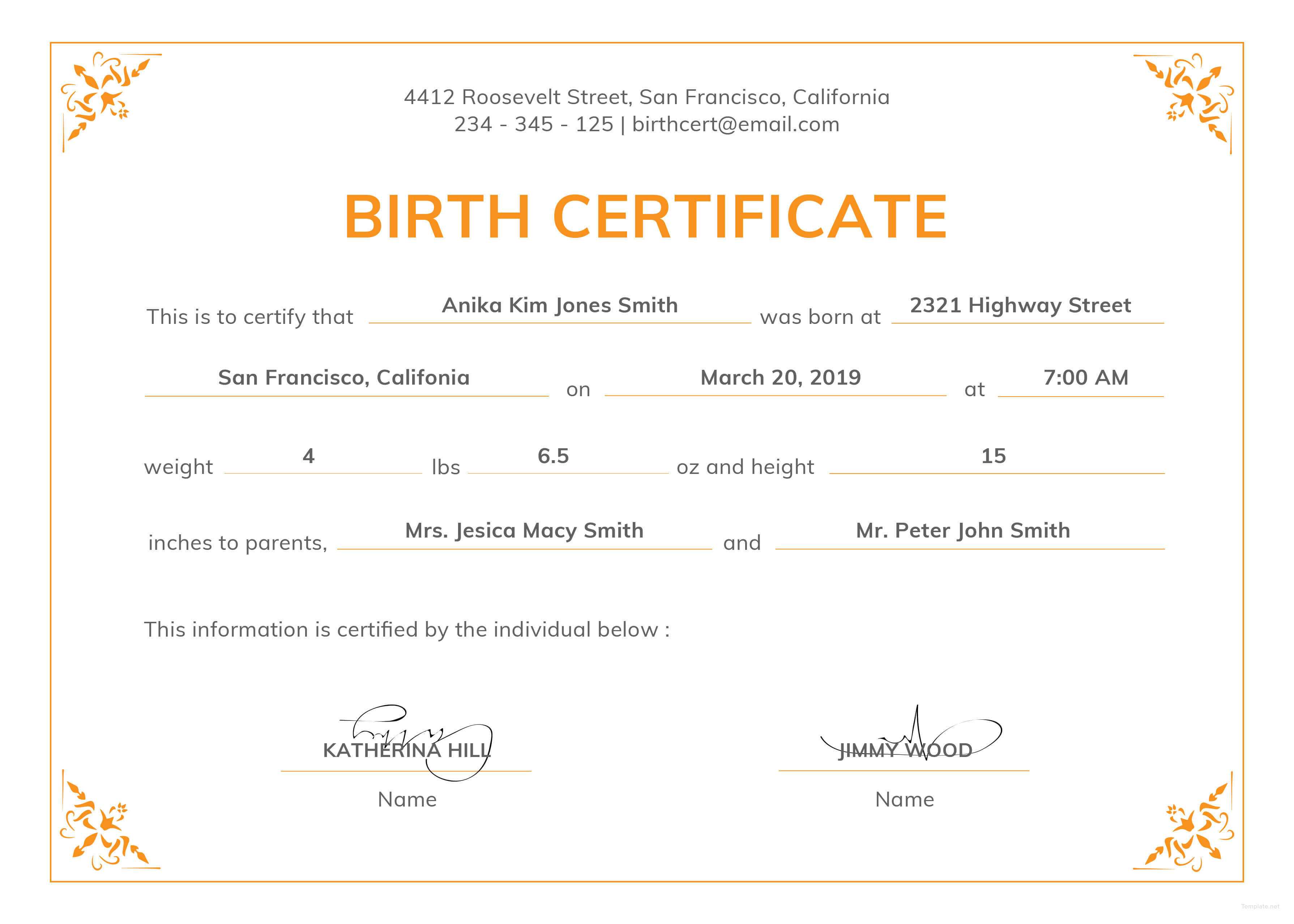 Birth Certificate Template Or Full Uk With Texas Plus Intended For South African Birth Certificate Template