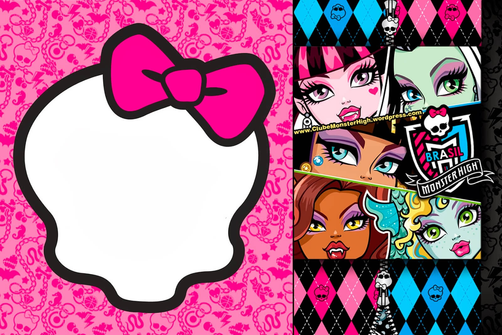 Birthday Design Collections — Birthday Design Vectors And Regarding Monster High Birthday Card Template