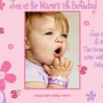 Birthday Invitation Card Design Free Download – Fieldstation Regarding First Birthday Invitation Card Template