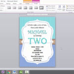 Birthday Invitation Template For Ms Word For Birthday Card Template Microsoft Word
