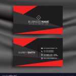 Black And Red Business Card Template With regarding Buisness Card Template