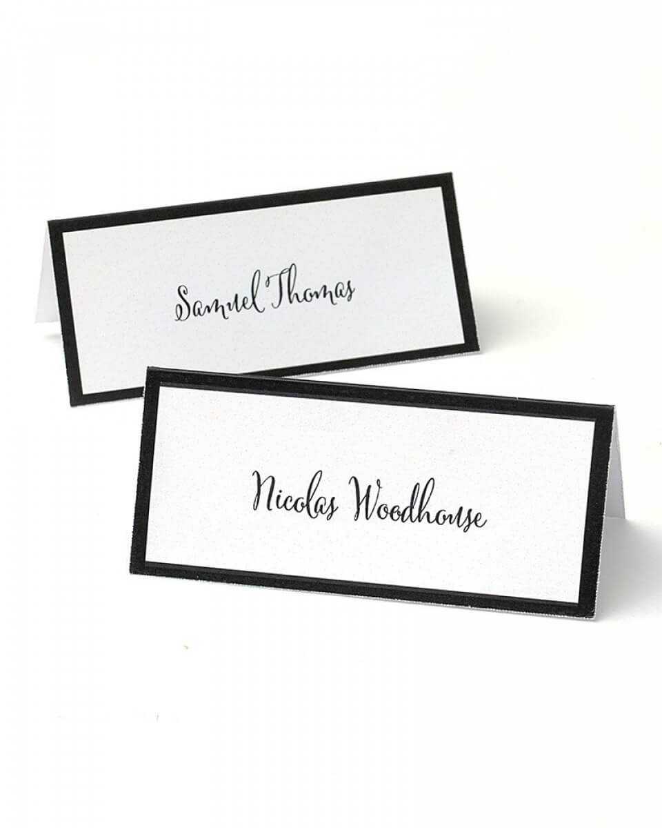 Black Border Printable Place Cards Pertaining To Gartner Studios Place Cards Template