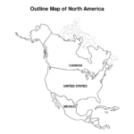 Blackline Map Of The United States And Travel Information Throughout Blank Template Of The United States