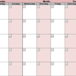 Blank Activity Calendar Template – Free Calendar Collection With Blank Activity Calendar Template