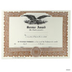 Blank Award And Achievement Certificates And Certificates Of Within Recognition Of Service Certificate Template