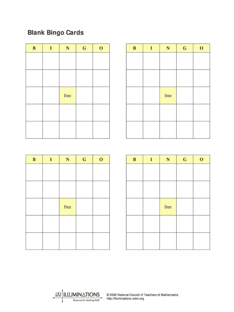 Blank Bingo Cards – Fill Online, Printable, Fillable, Blank Intended For Blank Bingo Template Pdf