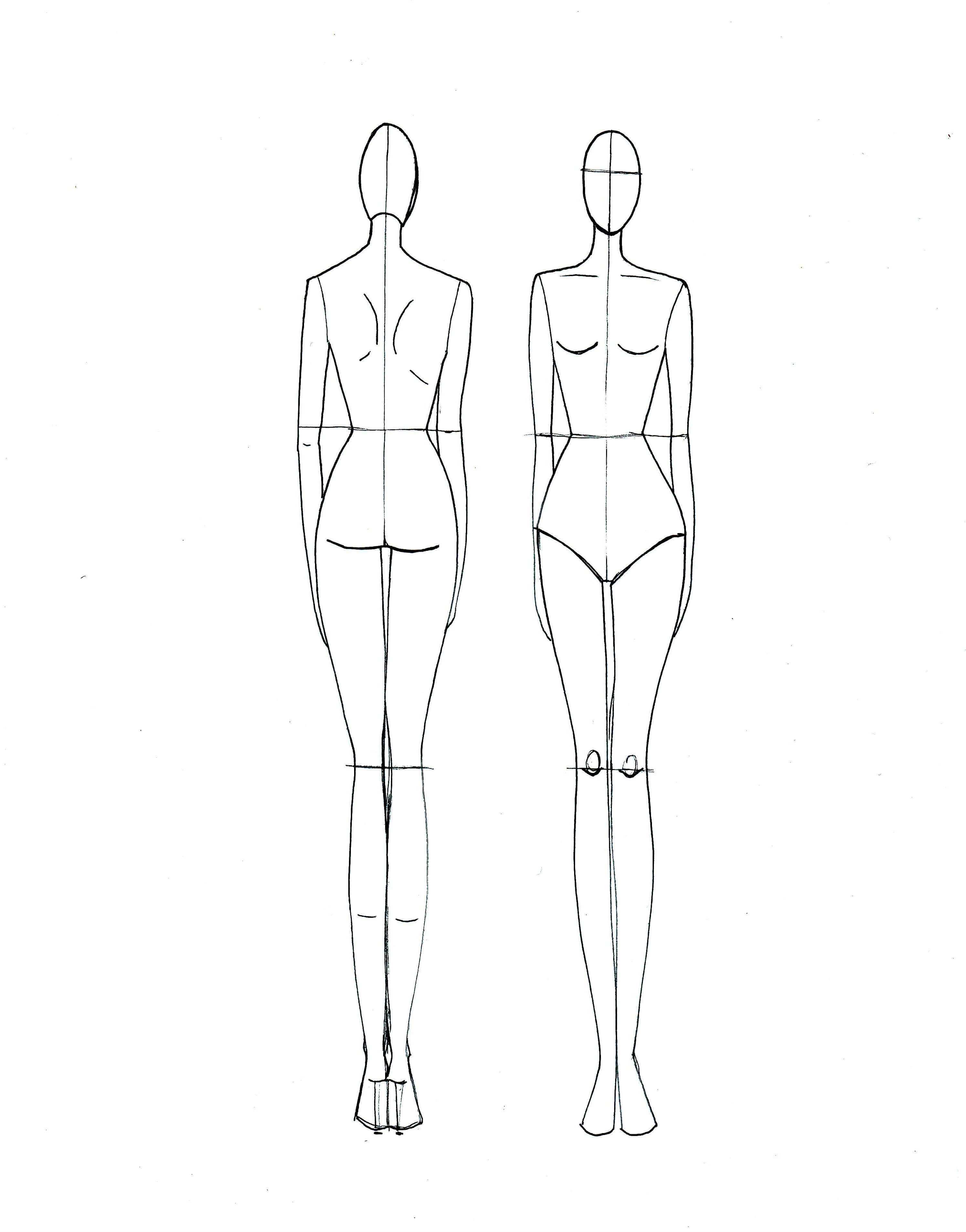 Blank Body Sketch At Paintingvalley | Explore Collection Throughout Blank Model Sketch Template