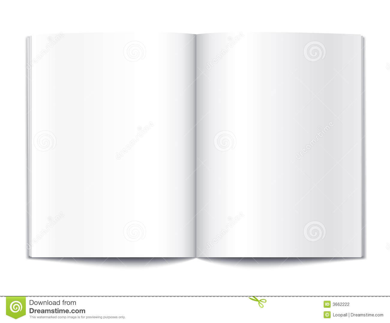 Blank Book Pages Template Stock Vector. Illustration Of Note Throughout Blank Magazine Template Psd