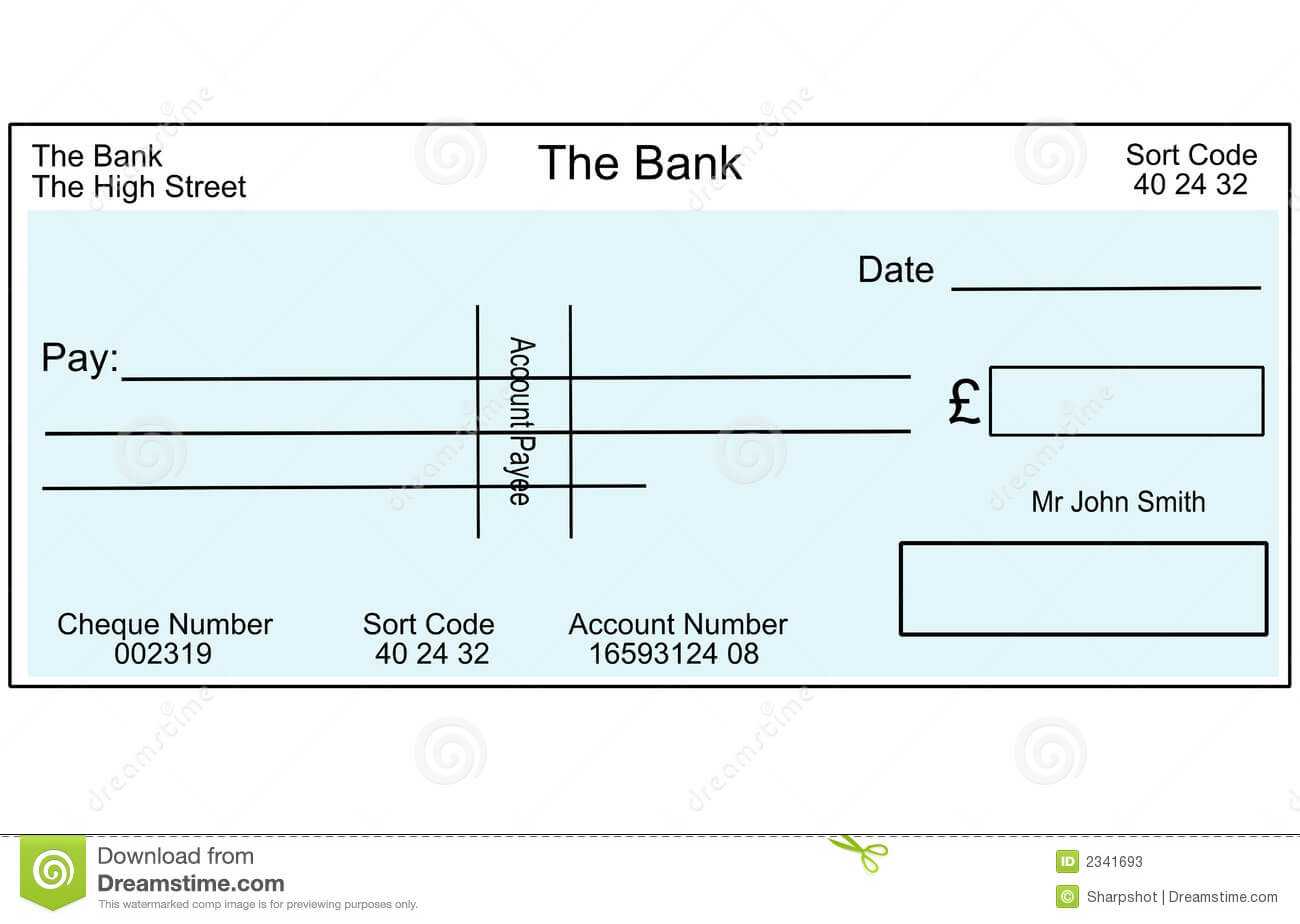 Blank British Cheque Stock Illustration. Illustration Of In Blank Cheque Template Uk