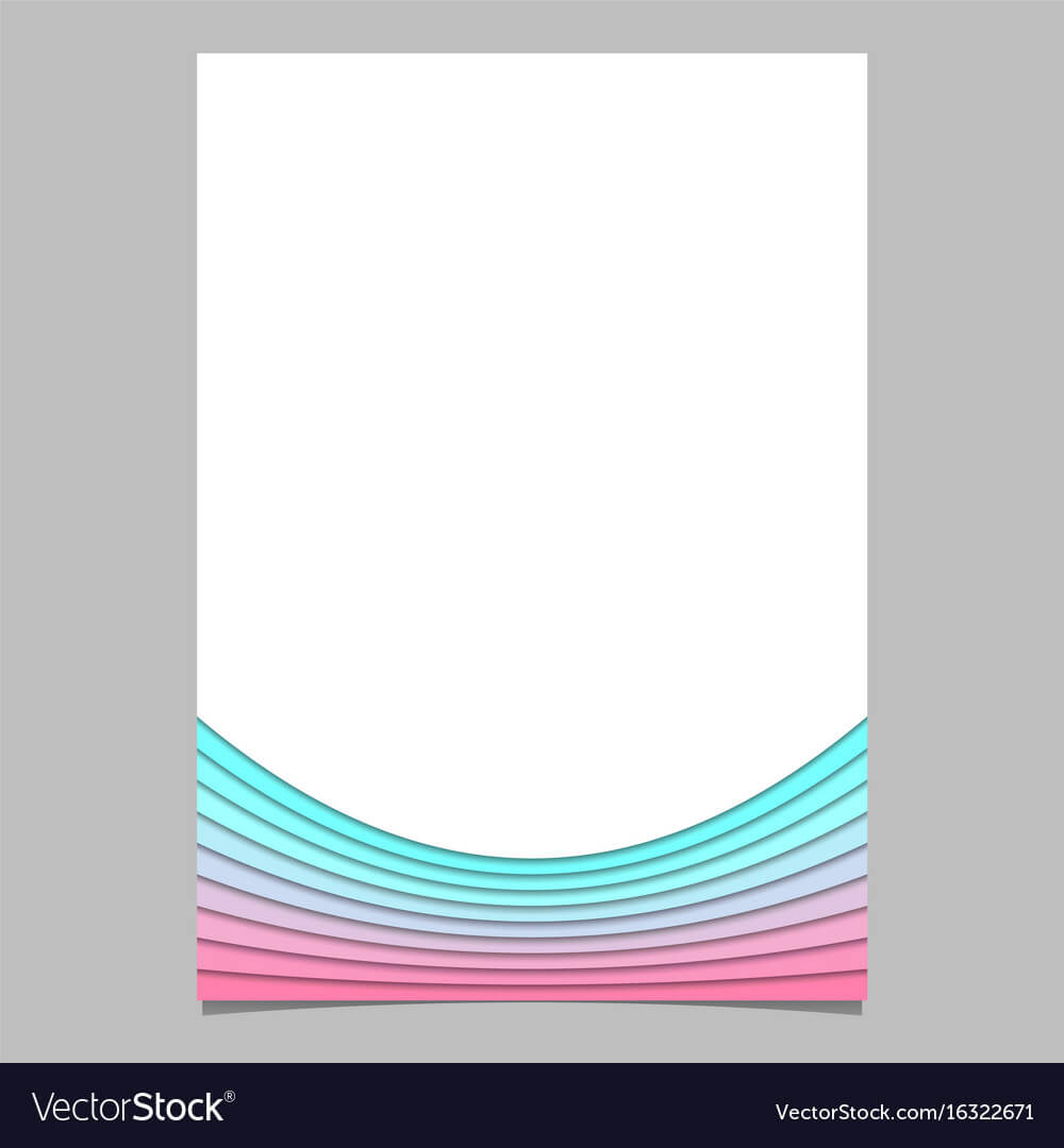 Blank Brochure Template From Curves – Flyer With Regard To Blank Templates For Flyers
