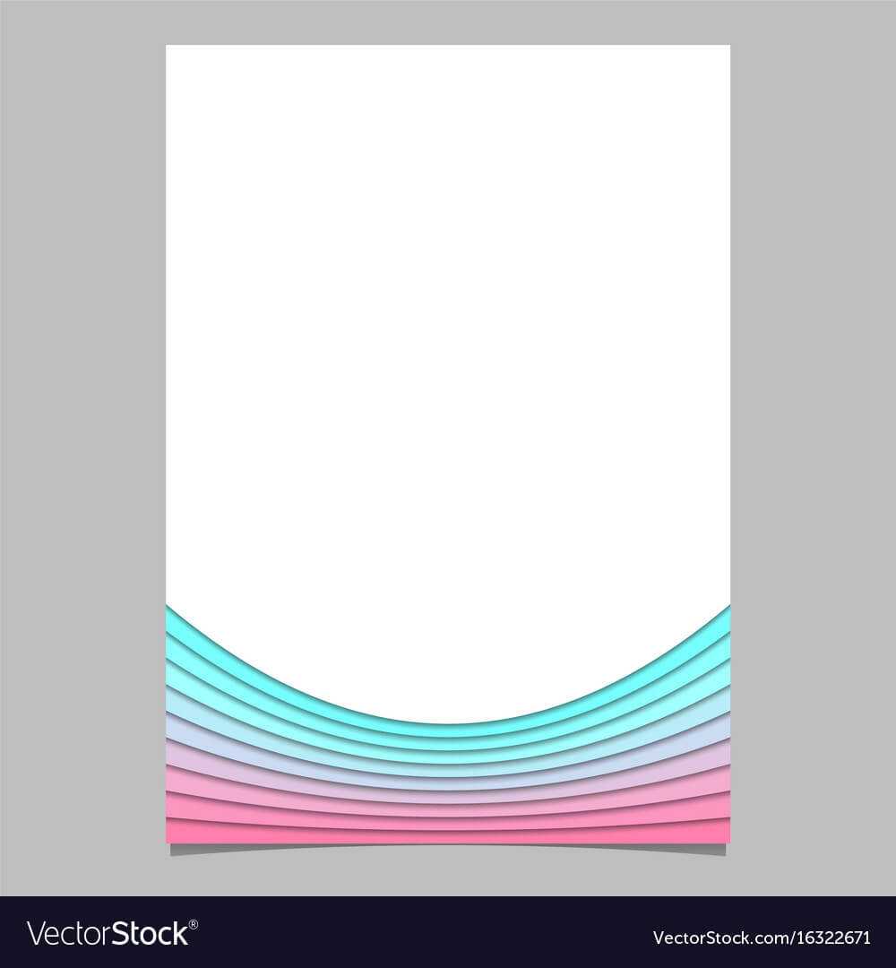 Blank Brochure Template From Curves - Flyer with regard to Blank Templates For Flyers