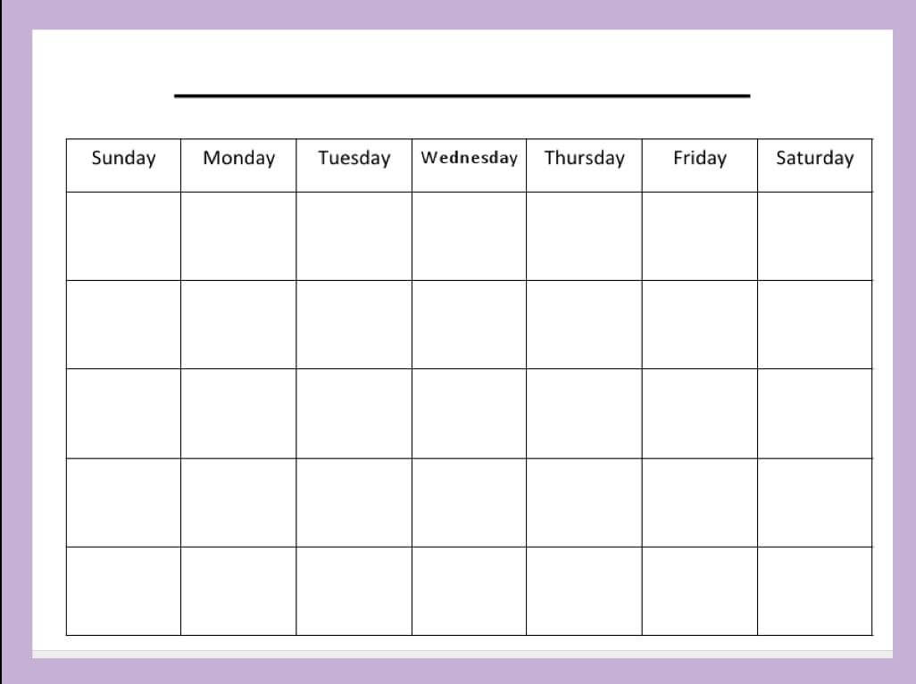 Blank Calendar Template For Kids. Good Number Practice Inside Blank Calendar Template For Kids