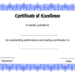 Blank Certificate Templates Of Excellence | Kiddo Shelter Regarding Free Certificate Of Excellence Template
