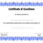 Blank Certificate Templates Of Excellence | Kiddo Shelter Throughout Free Printable Blank Award Certificate Templates