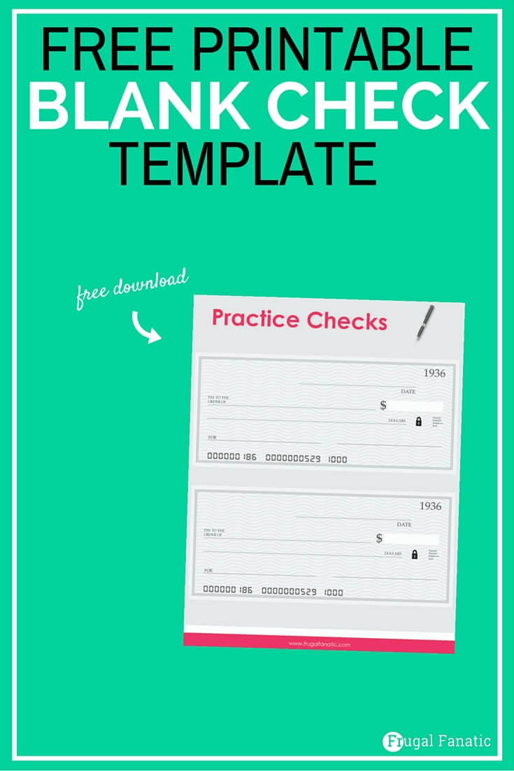 Blank Check Template – Teaching Teens How To Manage Money Inside Fun Blank Cheque Template