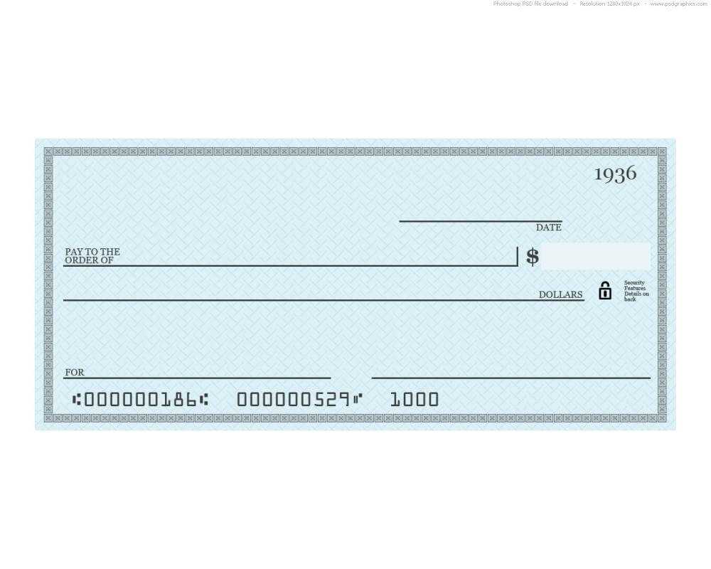 Blank Check Template | Template Business Regarding Customizable Blank Check Template