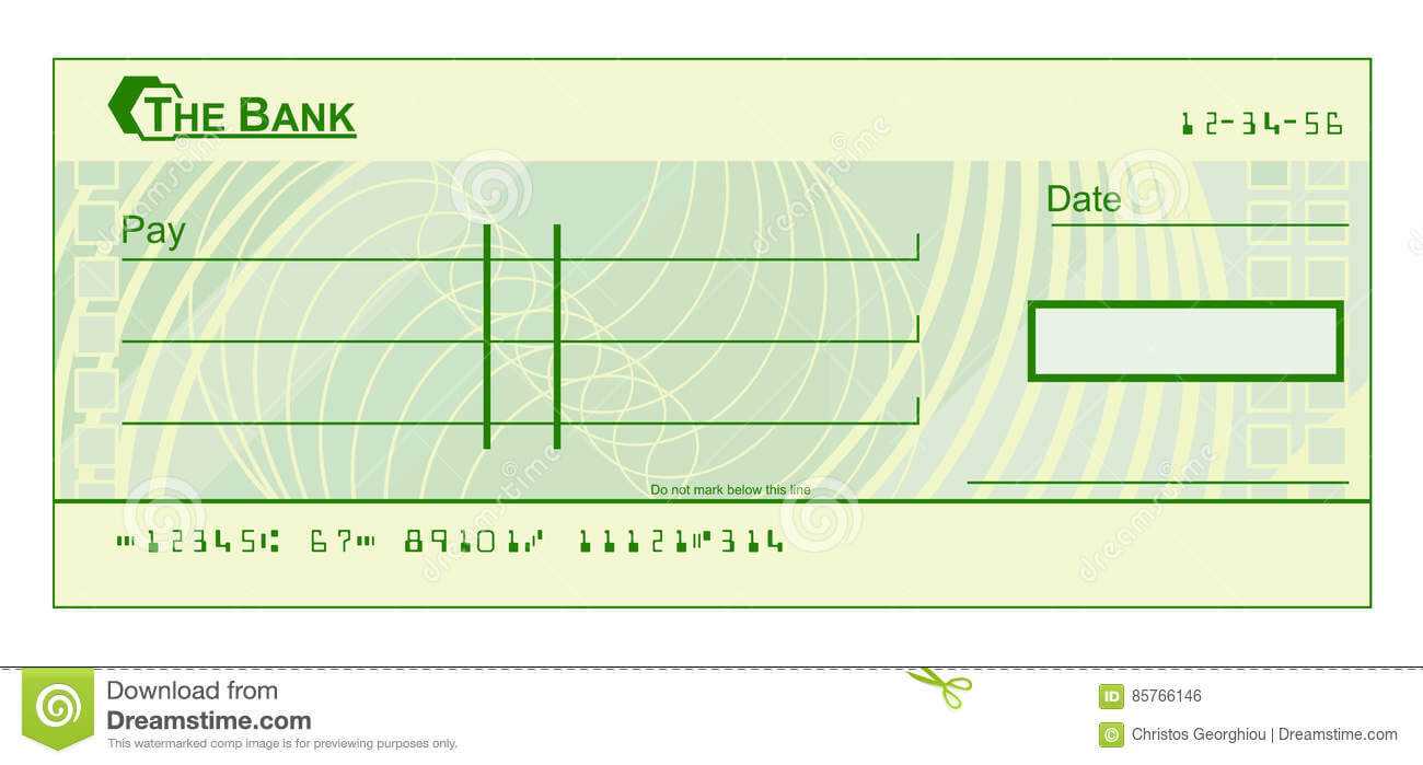 Blank Cheque Stock Vector. Illustration Of Document, Cheque With Regard To Blank Cheque Template Download Free