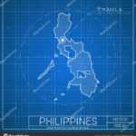 Blank City Map Template | Philippines Blueprint Map Template Within Blank City Map Template