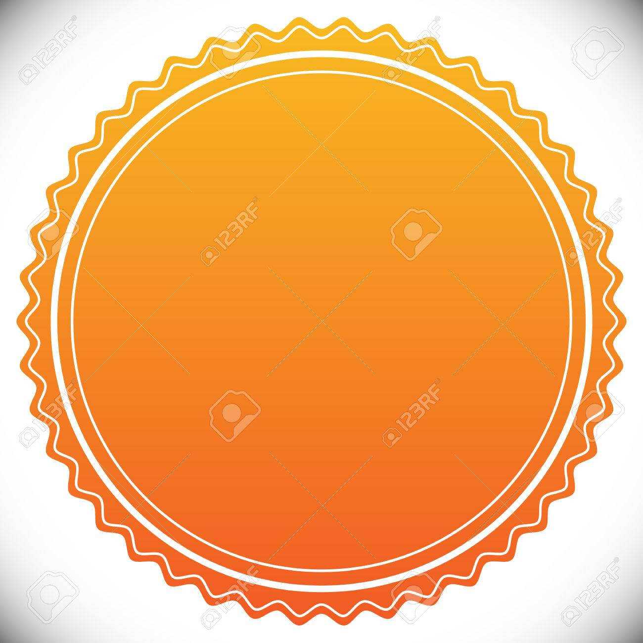 Blank Empty Stamp, Seal Or Badge Template In Blank Seal Template