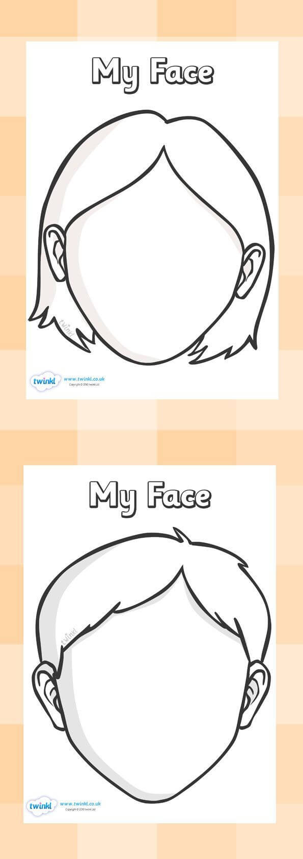 Blank Faces Templates. Free Printables – Children Can Draw For Blank Face Template Preschool