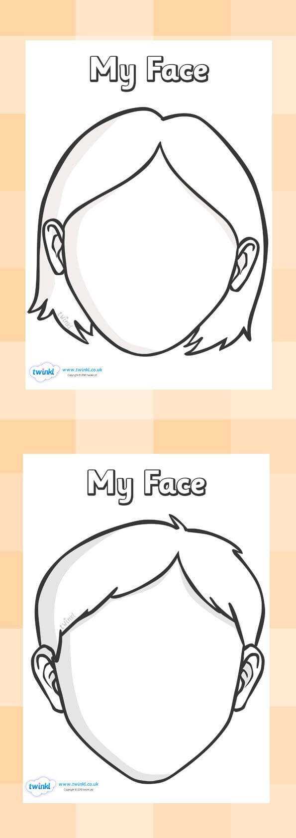 Blank Faces Templates. Free Printables – Children Can Draw For Blank Face Template Preschool