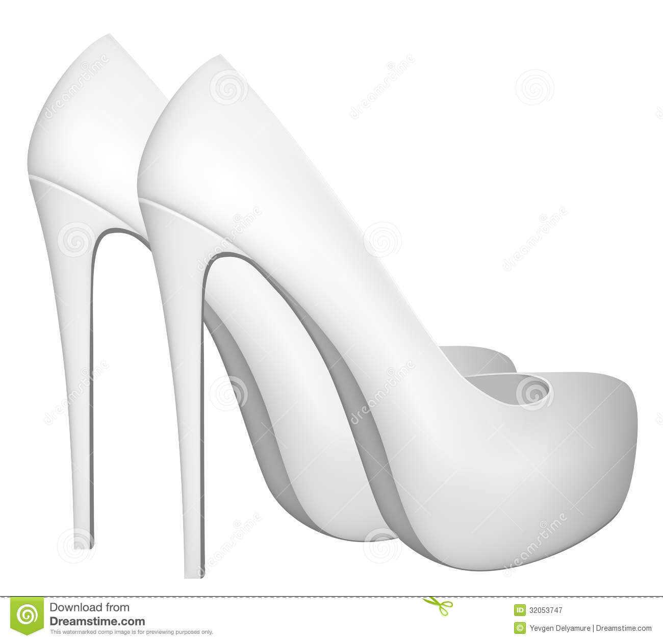 Blank High Heels Shoes Template. Stock Vector – Illustration Pertaining To High Heel Template For Cards