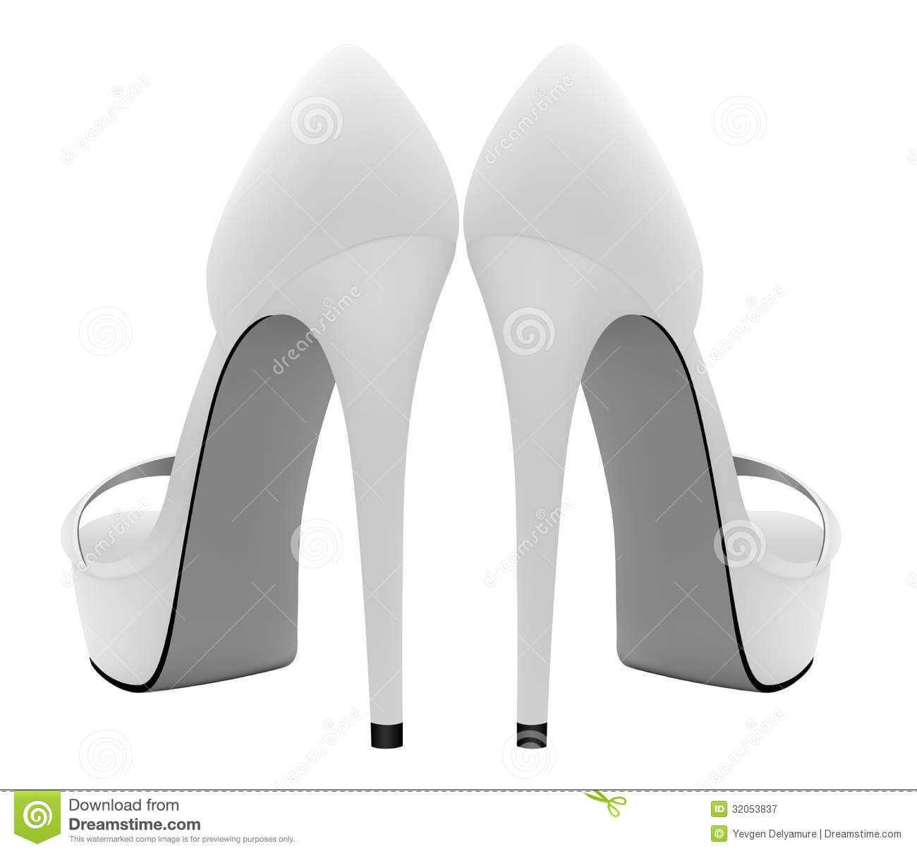 Blank High Heels Shoes Template. Stock Vector – Illustration With High Heel Template For Cards