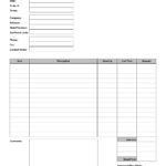 Blank Invoice Template | Blank Invoice | Arsenal | Printable In Free Printable Invoice Template Microsoft Word