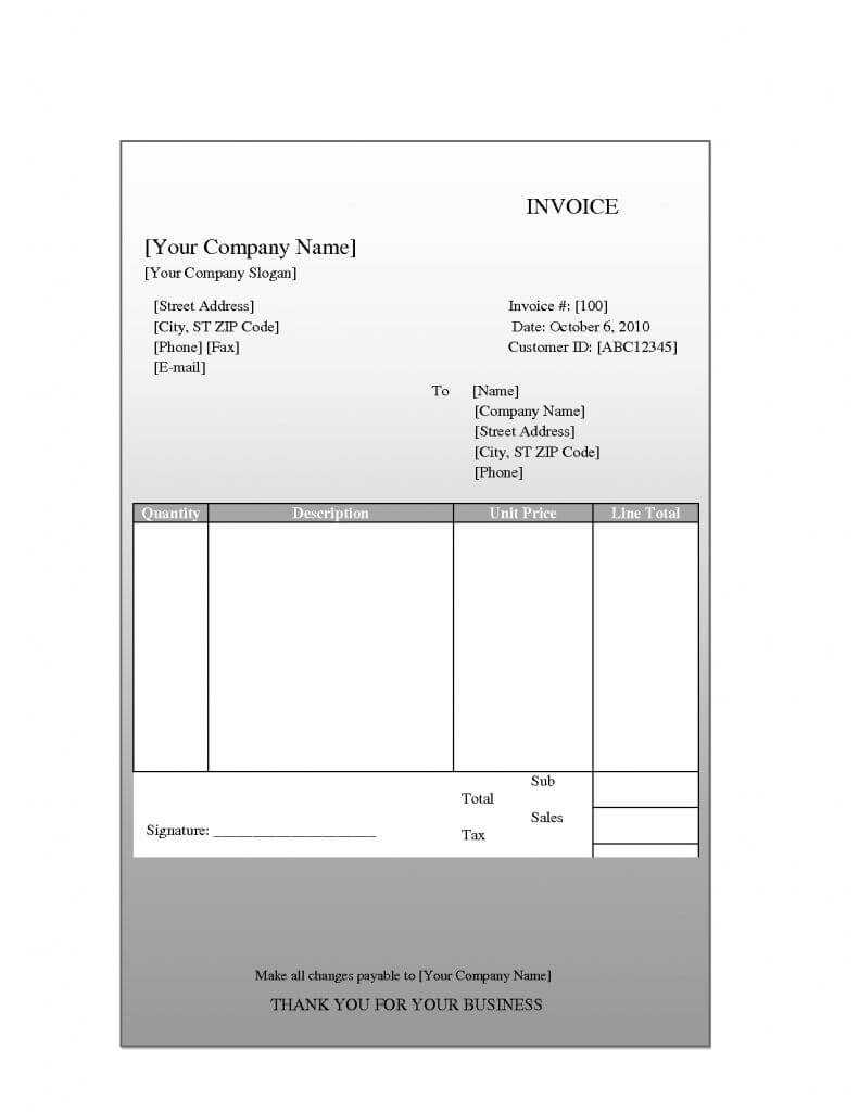 Blank Invoice Template In Word And Pdf Formats Free Mac For Free Invoice Template Word Mac